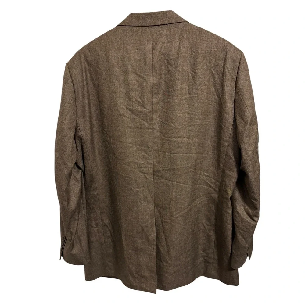 Turnbury Sport Coat Brown Silk Wool Blend Two Button Classic Academic Career 46R